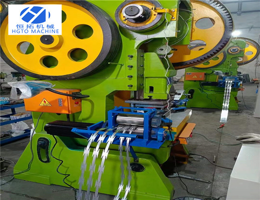HGTO Iron Barbed Razor Blade Wire Making Machine Ognioodporna odporna na ścieranie